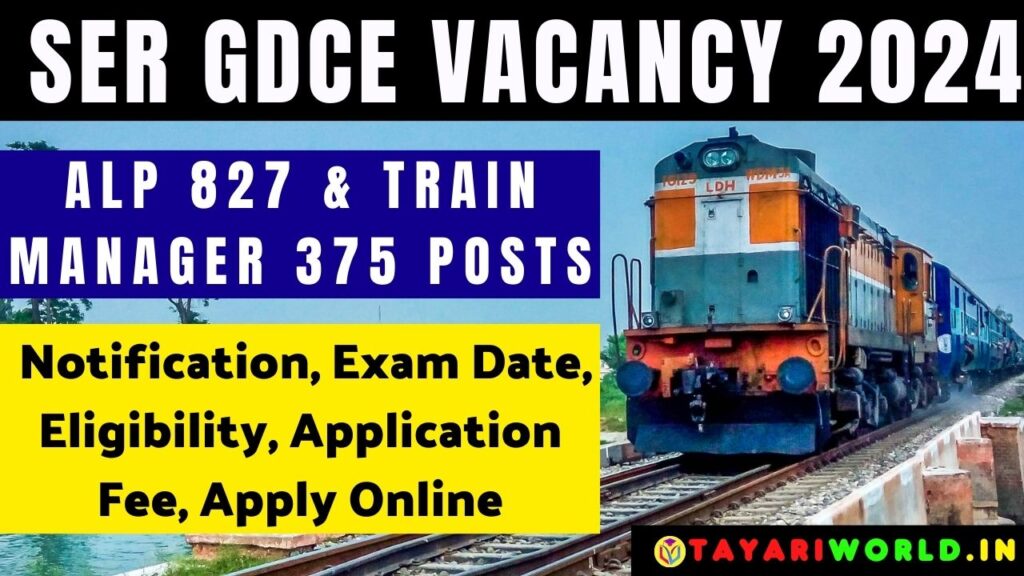 South Eastern Railway GDCE Vacancy 2024