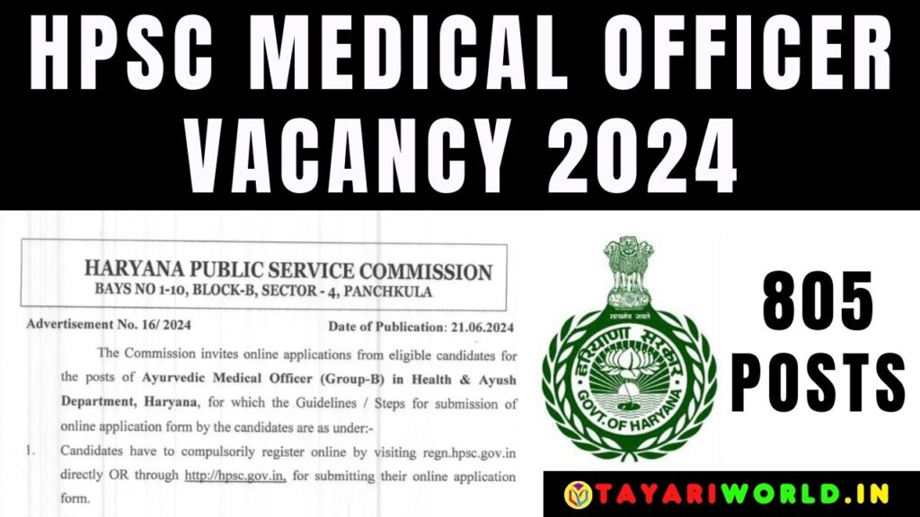 HPSC Medical Officer Vacancy 2024; Apply Online For 805 Posts